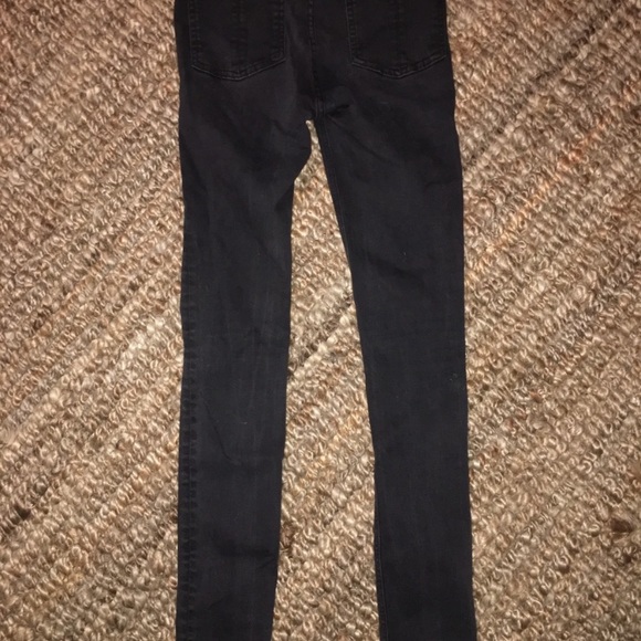 RAG & BONE HIGH RISE LEGGING STRETCH BLACK JEANS - Picture 3 of 4